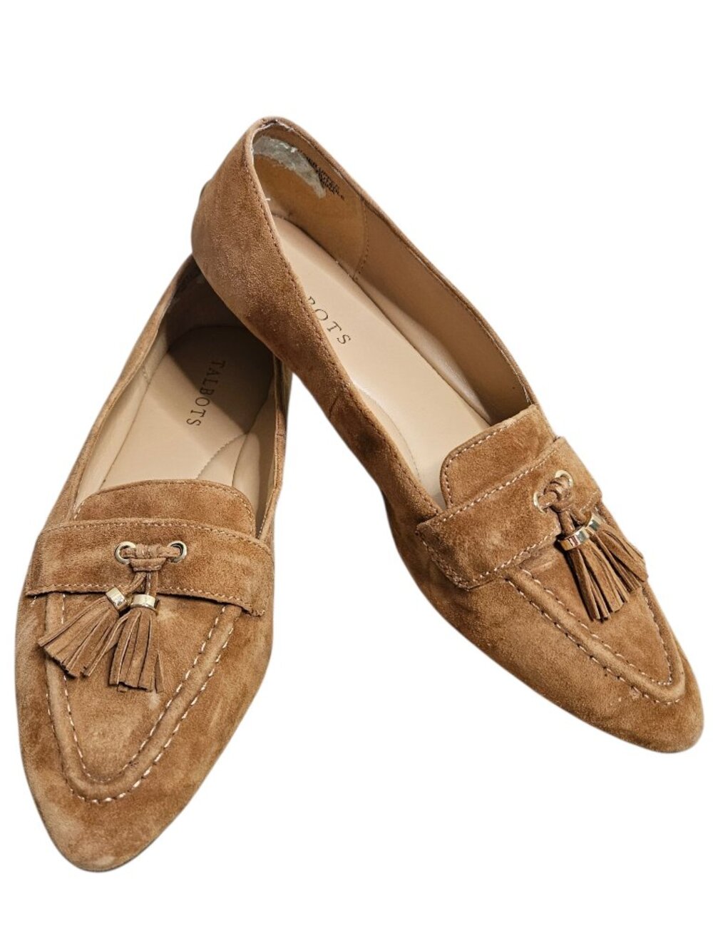 Talbots Women's Francesca Suede Driving Loafers Size 8 with Leather Tassel